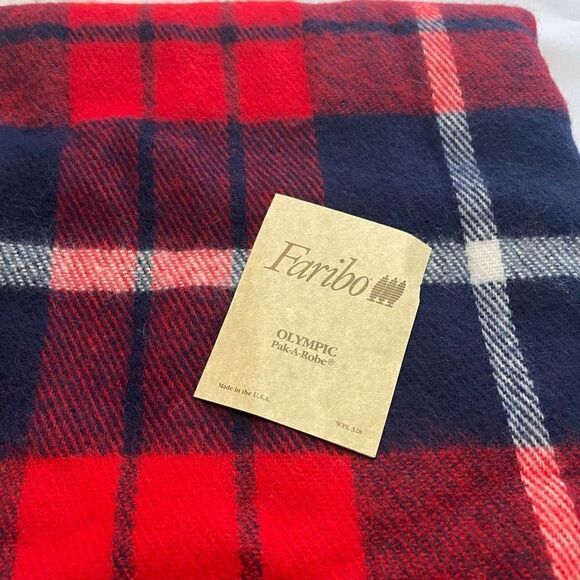 Faribo Woolen Mill Company Acrylic Plaid Wool Fringe Blanket Throw - Picture 2 of 16